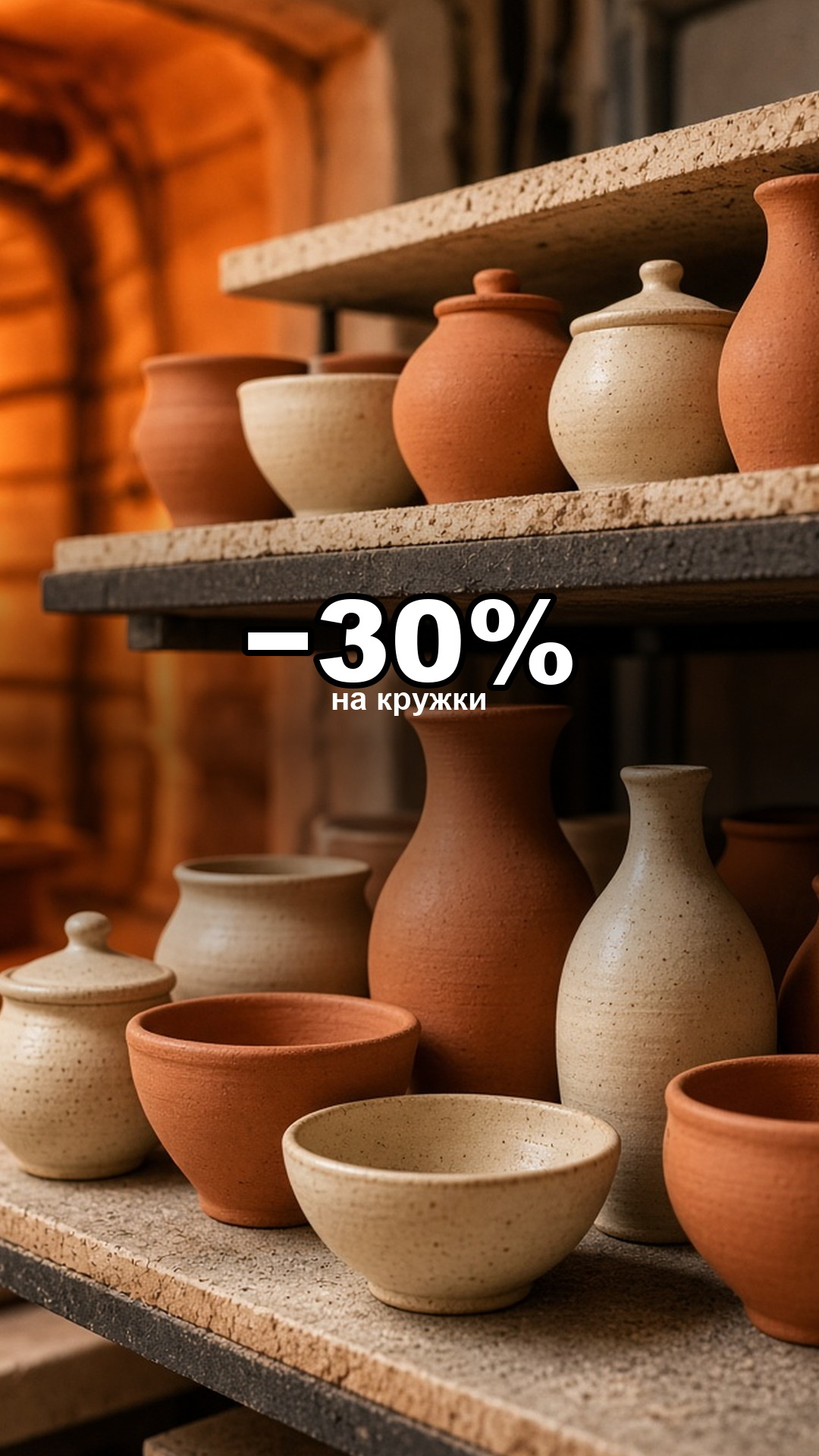 Сторис со скидкой на кружки